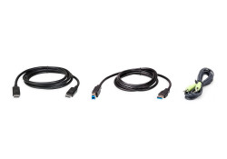 ATEN 2L-7D02UDPX3 Комплект кабелей USB DisplayPort для kvm переключателя 1.8м - фото