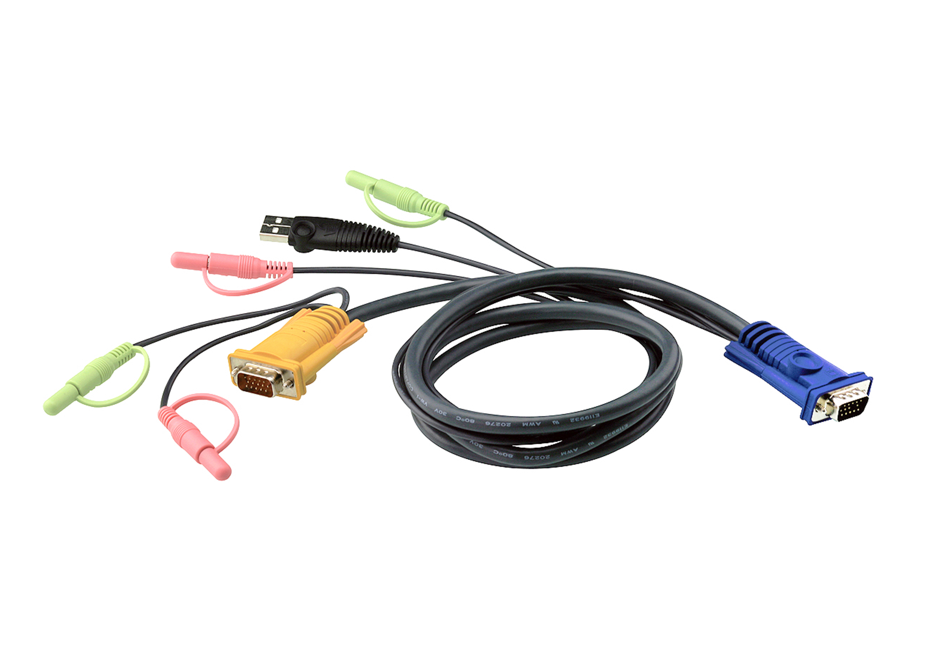 ATEN 2L-5302U kvm кабель для аудио USB VGA и SPHD 3в1 1.8м - фото