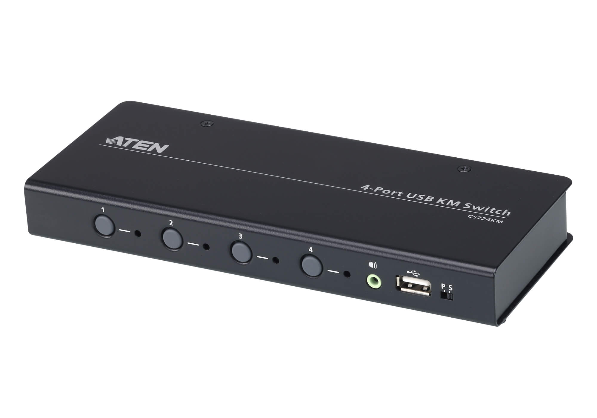 ATEN CS724KM, 4-портовый USB КМ-переключатель с функцией Boundless Switching (кабели включены) / CS724KM-AT - фото
