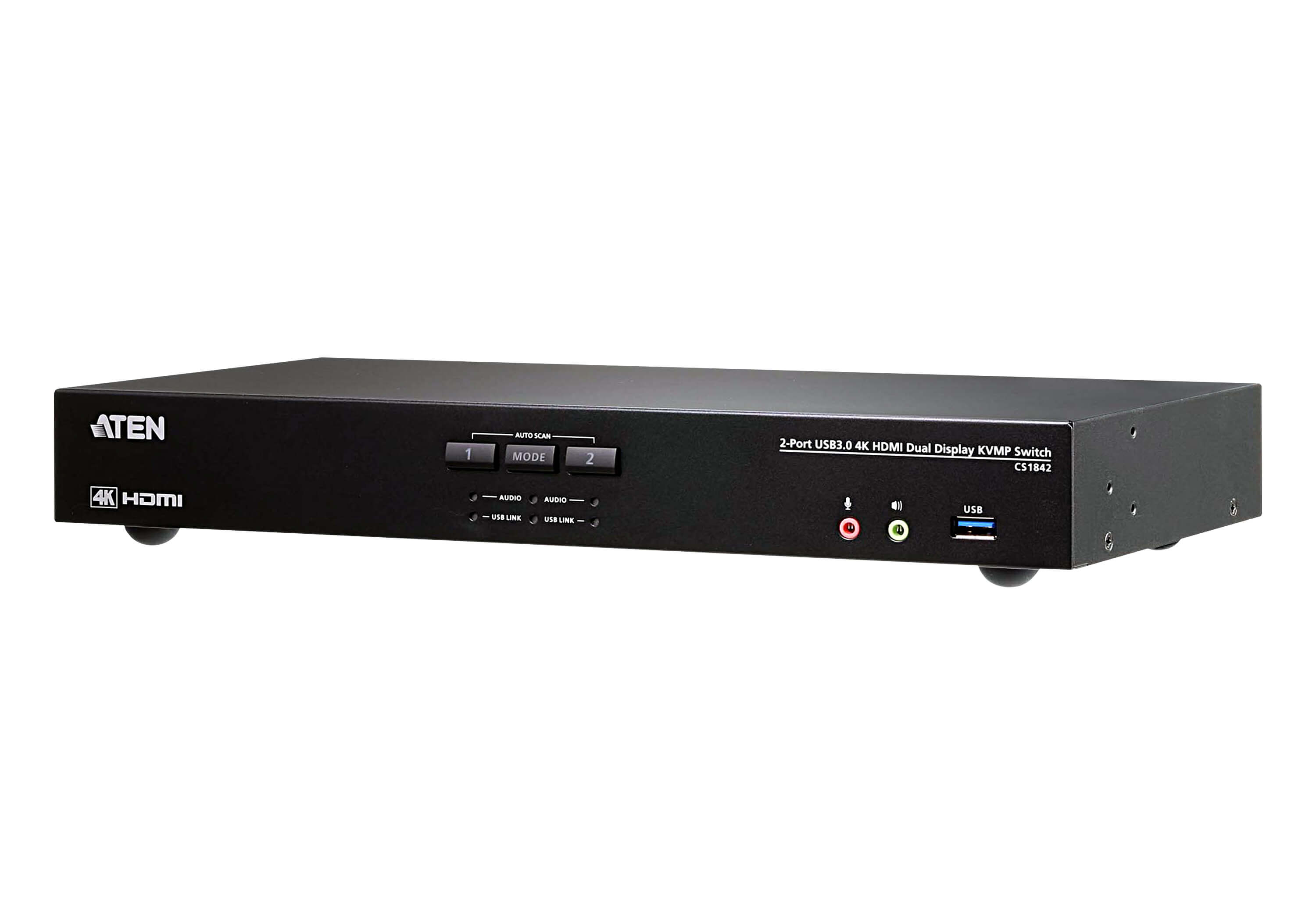 ATEN CS1842, 2-портовый, USB 3.0, 4K HDMI Dual Display, KVMP™-переключатель / CS1842-AT-G - фото
