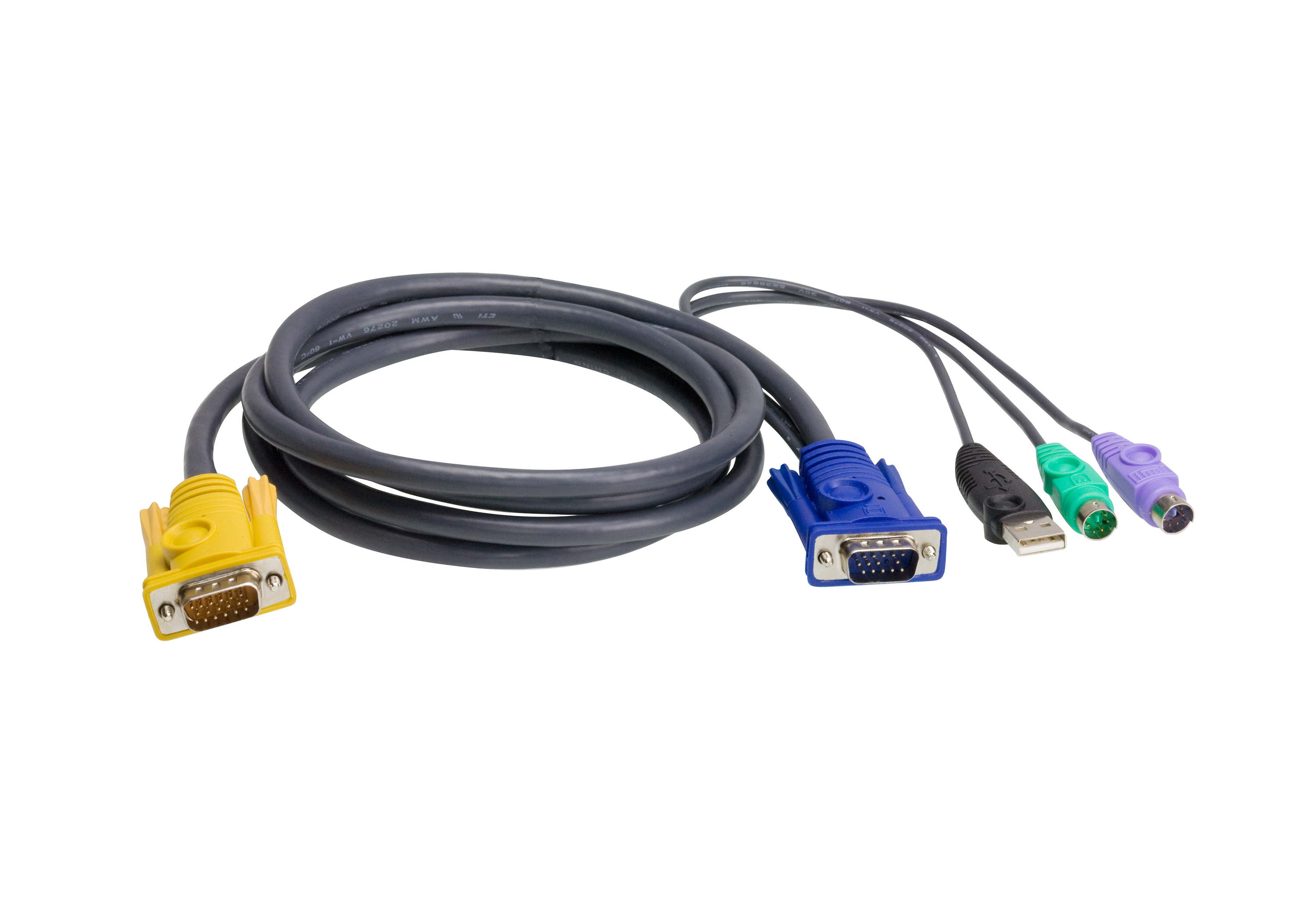 ATEN 2L-5302UP kvm кабель PS/2 USB VGA 1.8м - фото