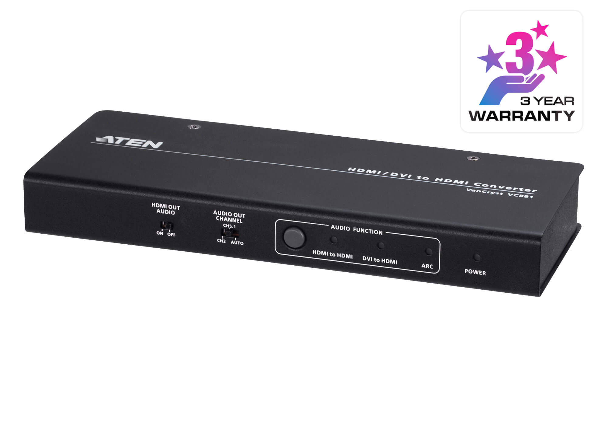 ATEN VC881 Конвертер 4K HDMI/DVI в HDMI аудио - фото