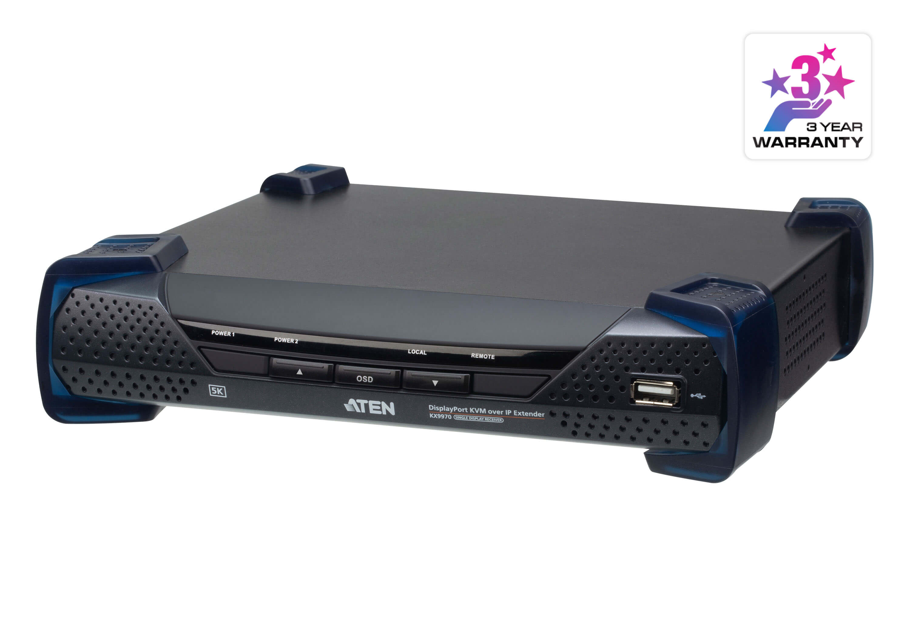 ATEN KX9970R, 5K DisplayPort KVM-удлинитель с доступом по IP (приемник) / KX9970R-AX-G - фото