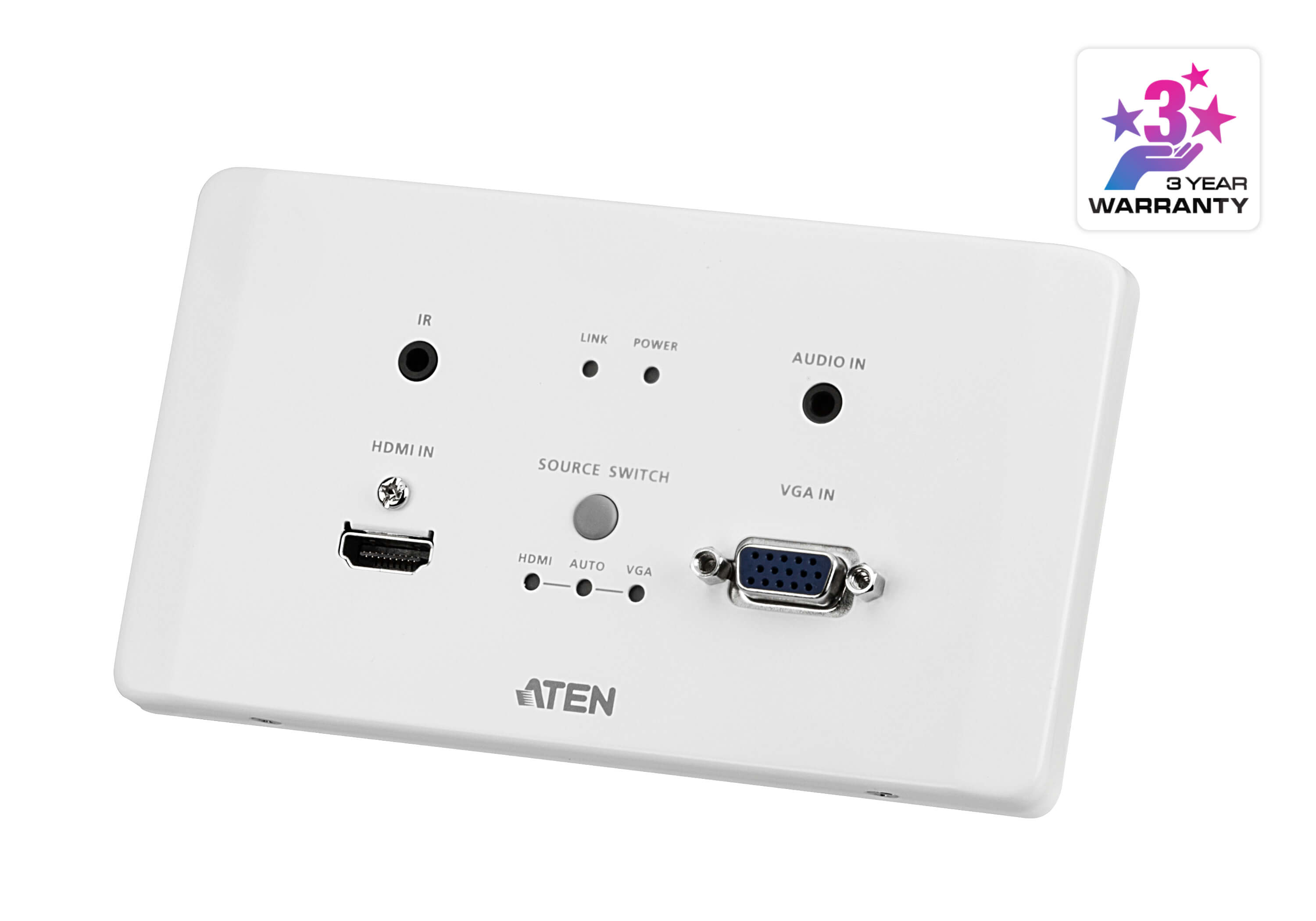 ATEN VE2812AEUT Передатчик HDMI и VGA HDBaseT 100м PoH с панелью EU - фото