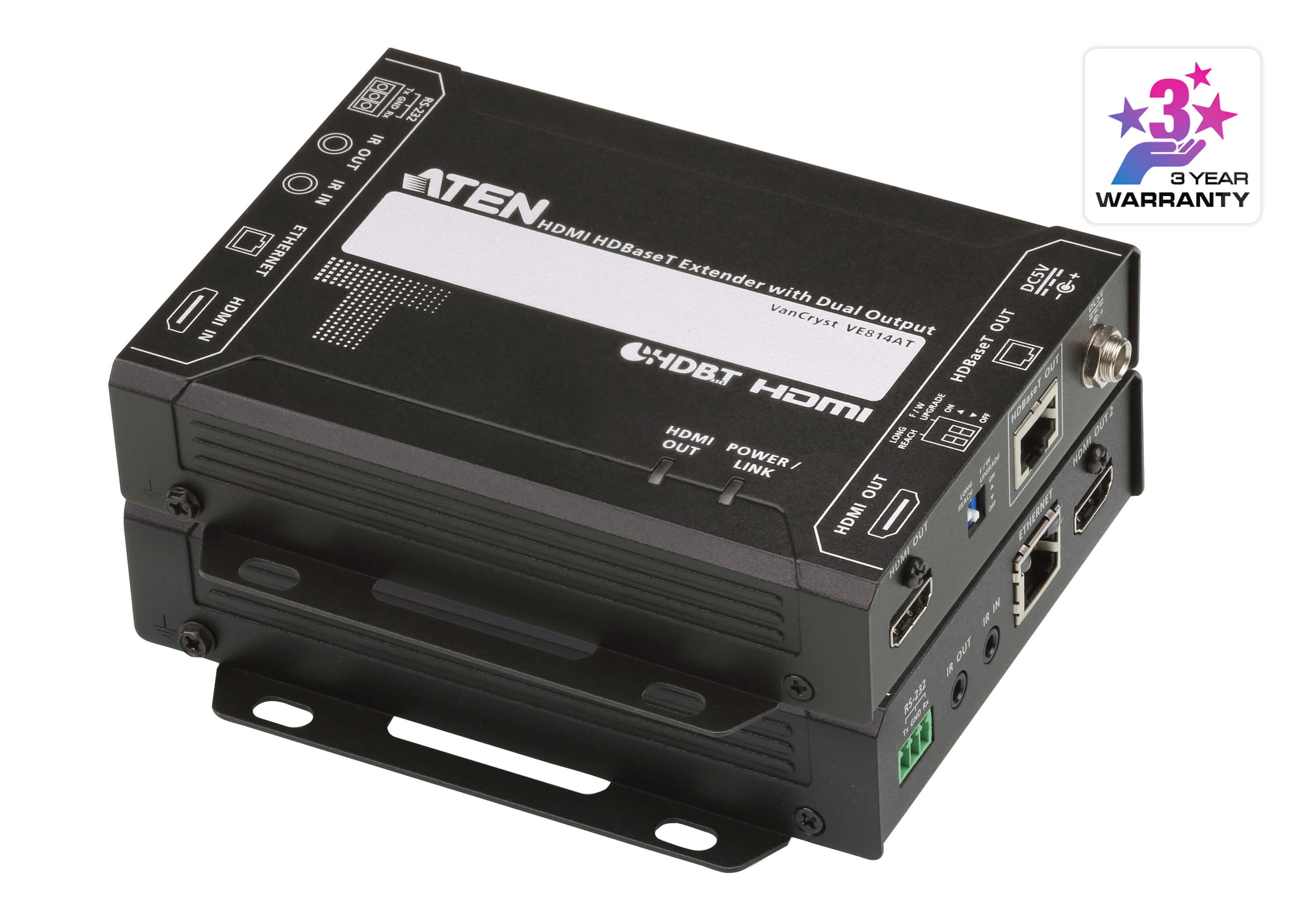 ATEN VE814A Удлинитель HDMI HDBaseT, Dual Output 4K 100м - фото