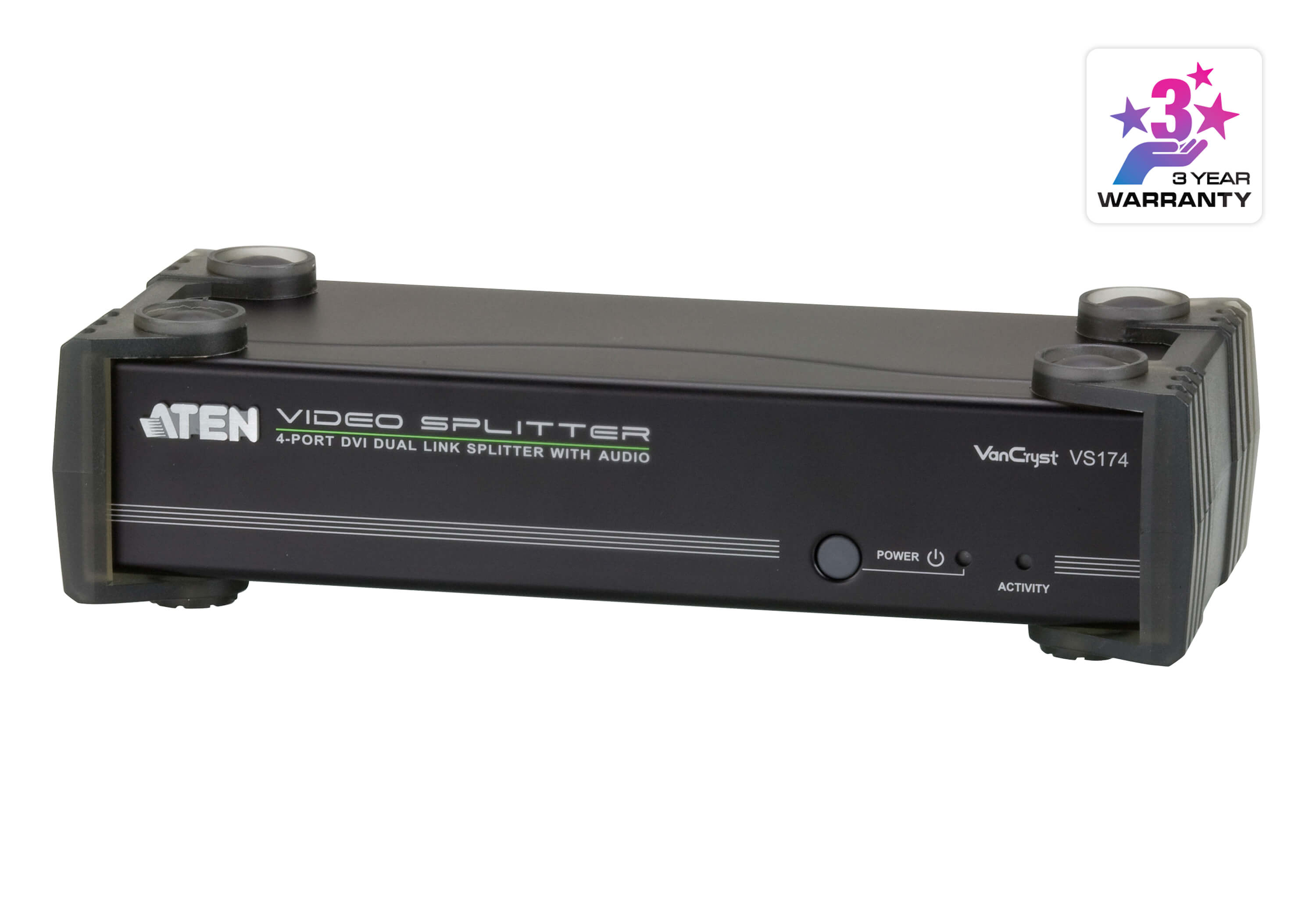 ATEN VS174 Разветвитель DVI Dual Link + аудио 4 порта - фото
