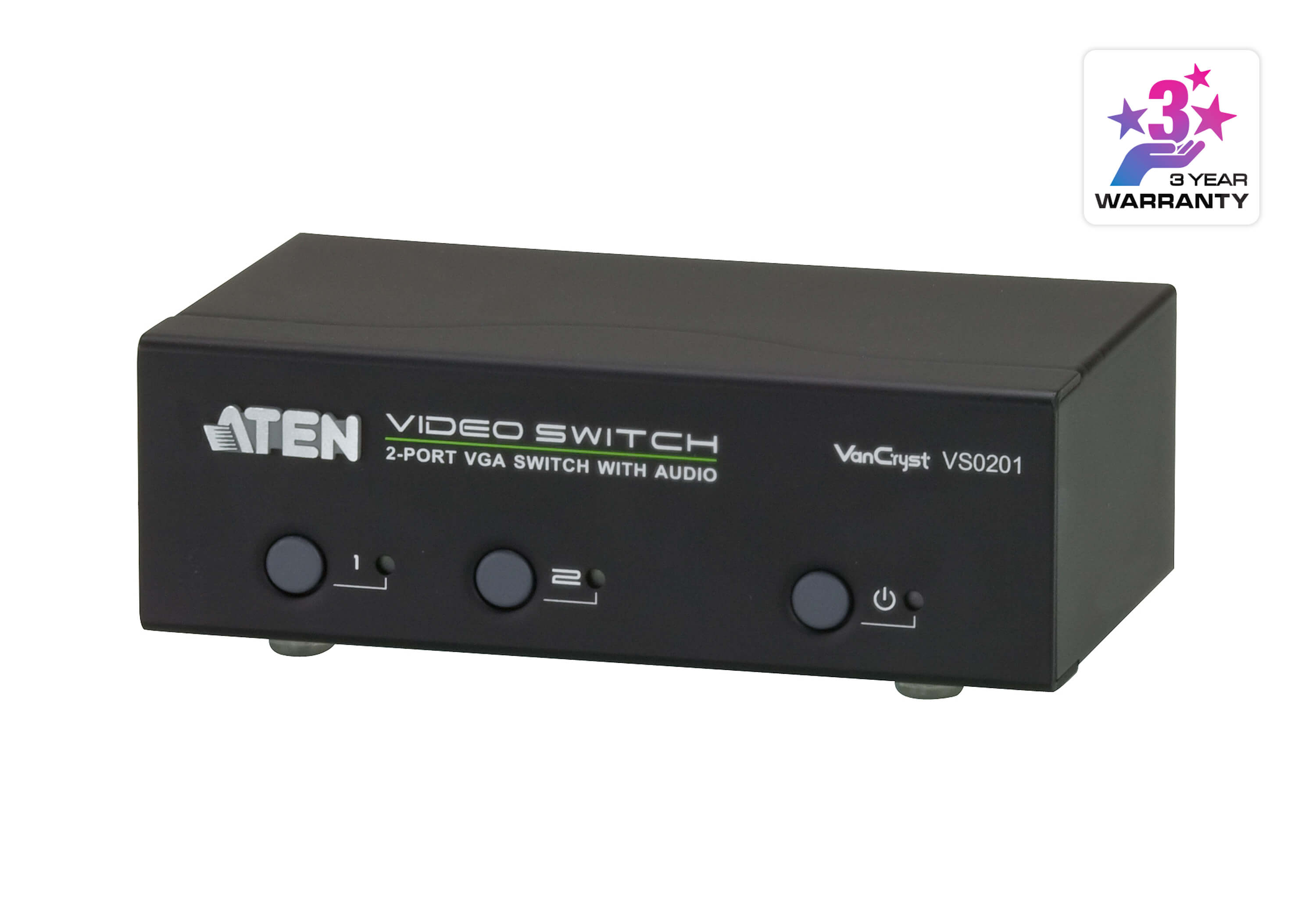 ATEN VS0201 Коммутатор VGA + аудио 2 порта - фото